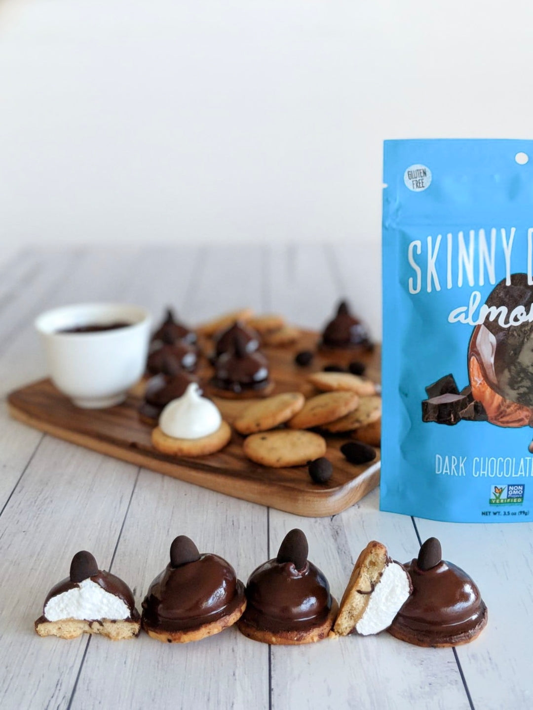 Dark Chocolate Cocoa Skinny Dipped Almonds S'mores