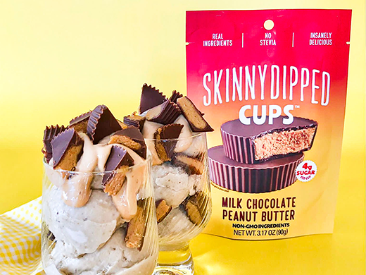 SkinnyDipped Peanut Butter Cup Banana Ice Cream
