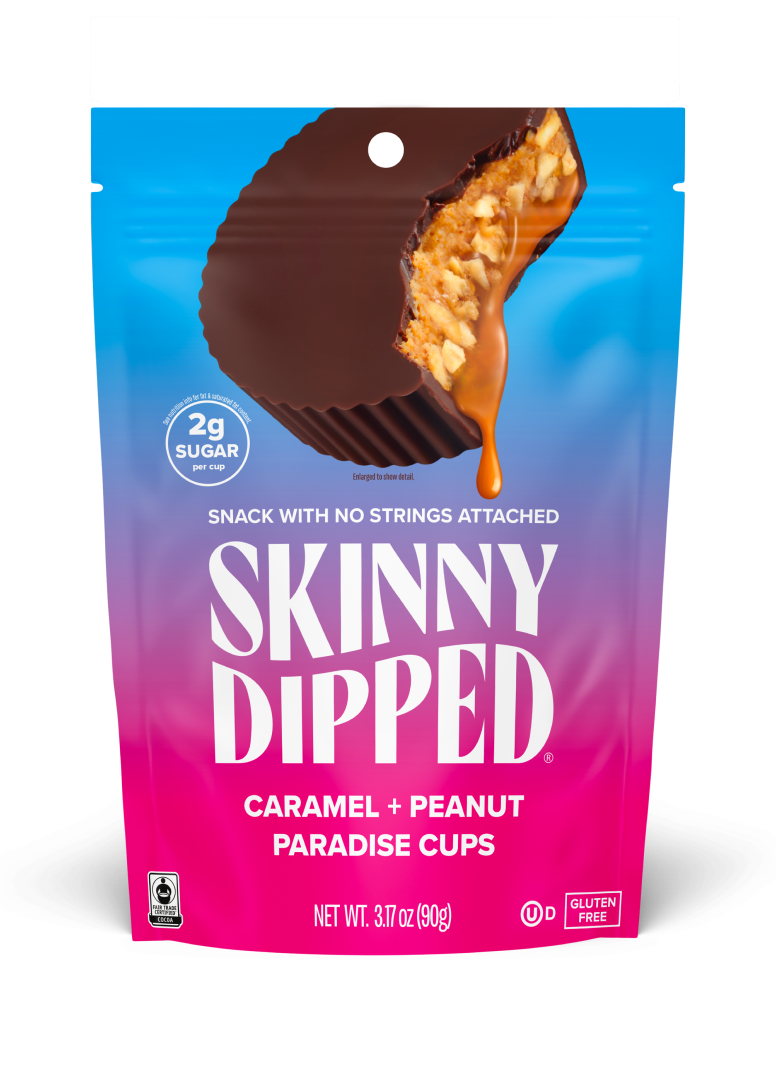 3.17 oz--SkinnyDipped Caramel Peanut Paradise Front of pack photo