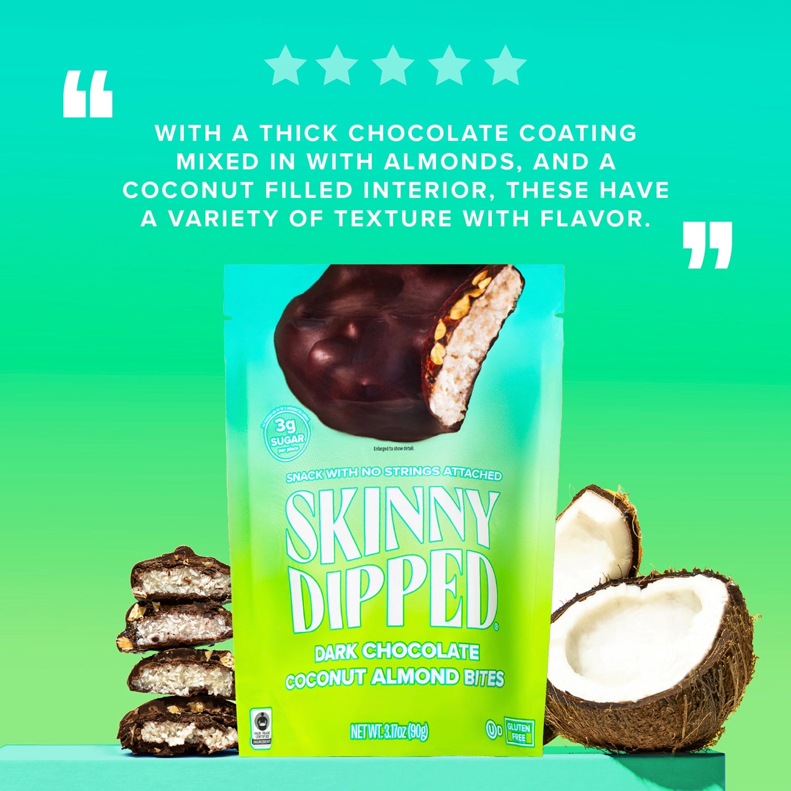 Dark Chocolate Coconut Almond Bites