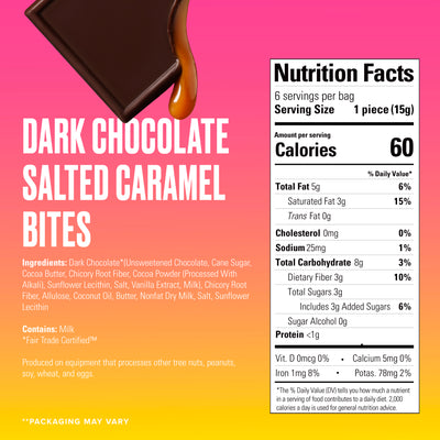 Dark Chocolate Salted Caramel Bites