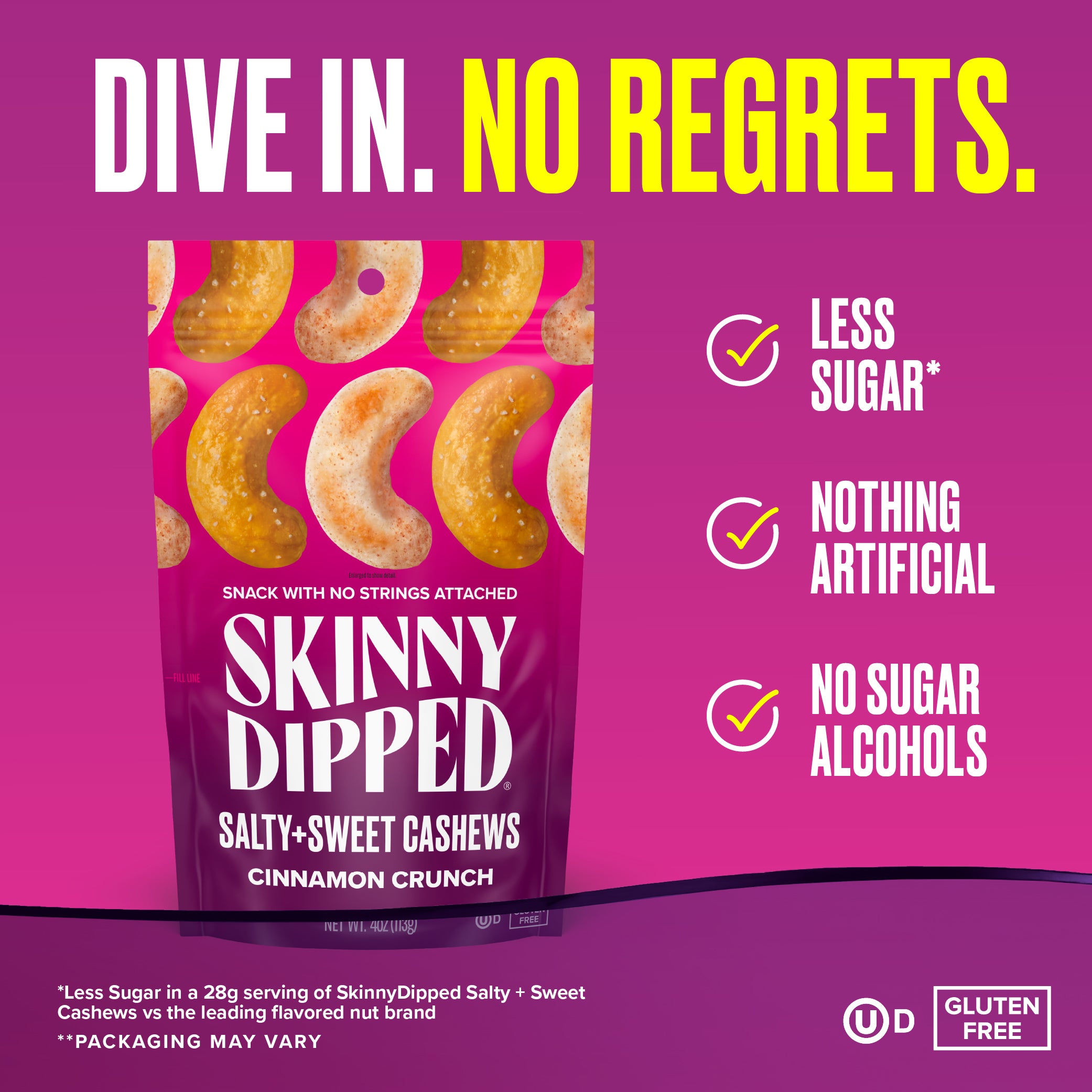 Salty + Sweet Cinnamon Crunch Cashews – SkinnyDipped