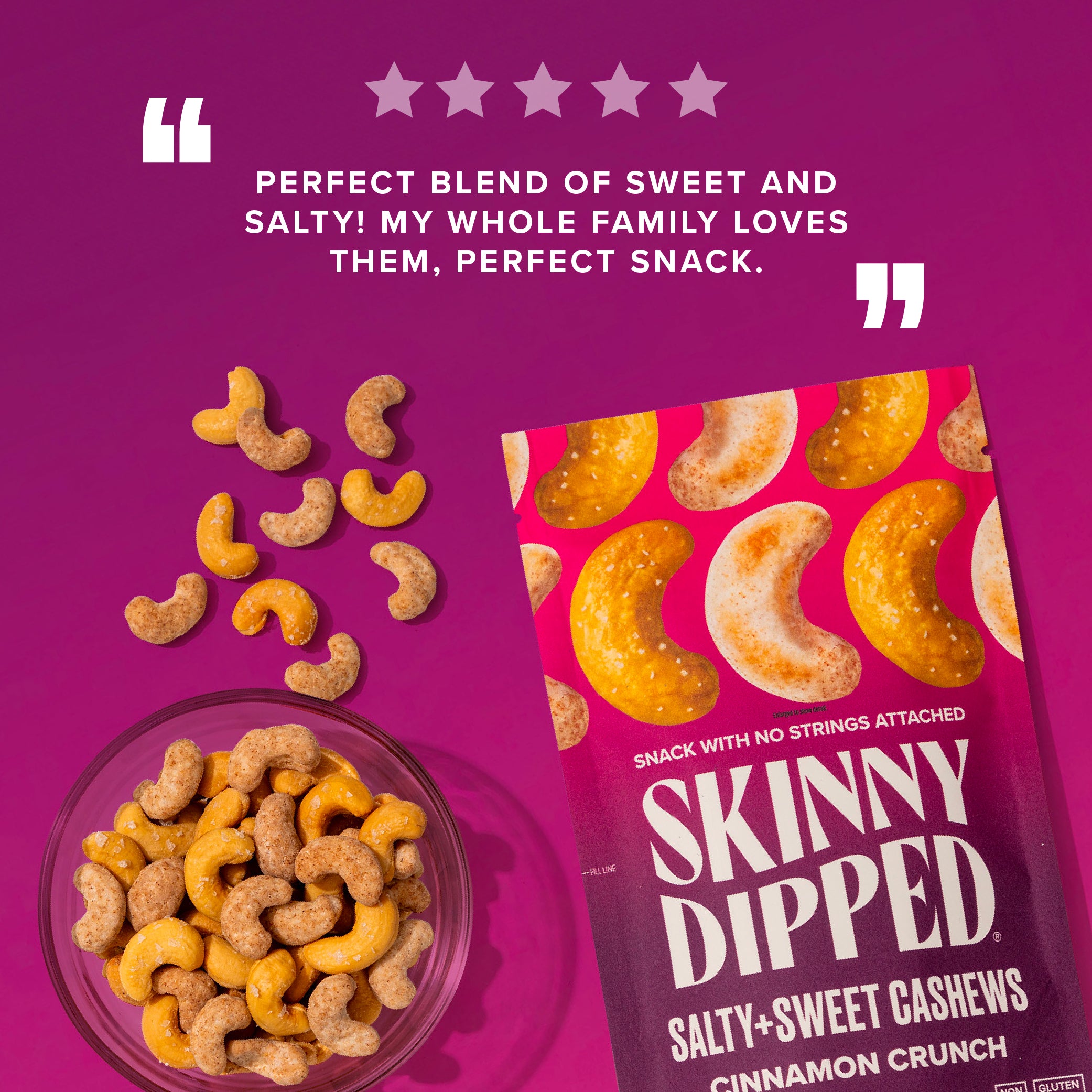 Salty + Sweet Cinnamon Crunch Cashews