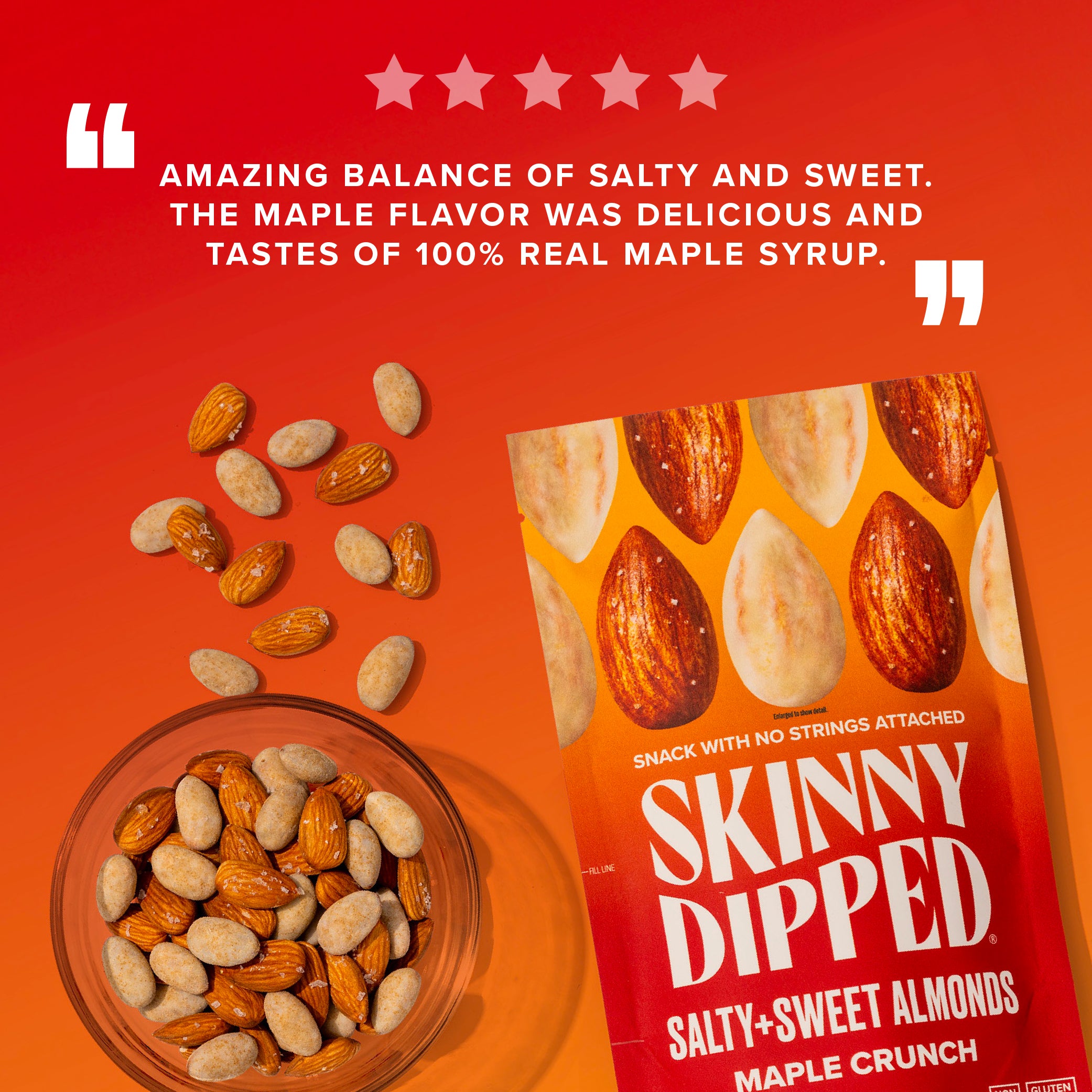 Salty + Sweet Maple Crunch Almonds