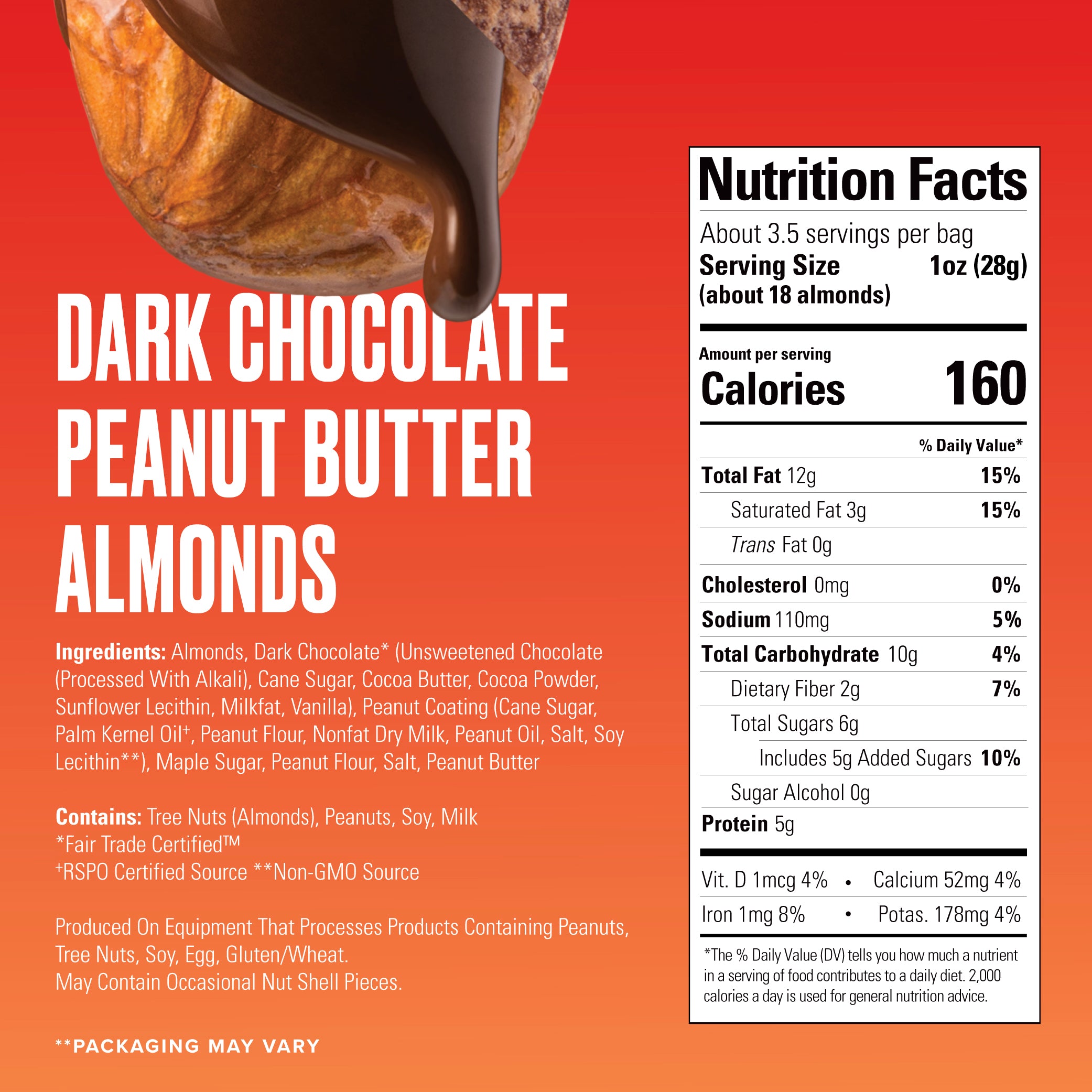Dark Chocolate Peanut Butter Almonds