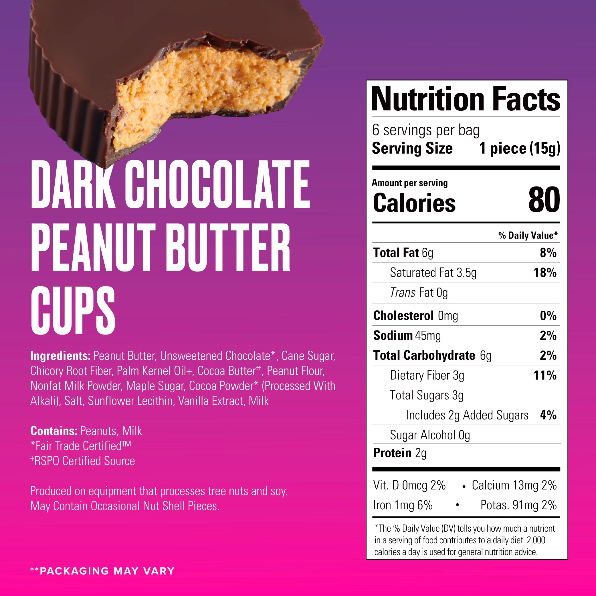 Dark Chocolate Peanut Butter Cups