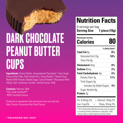 Dark Chocolate Peanut Butter Cups