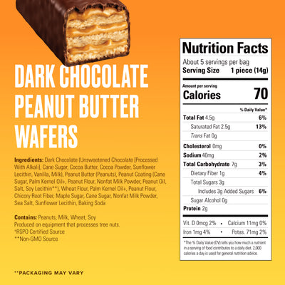 Dark Chocolate Peanut Butter Wafers